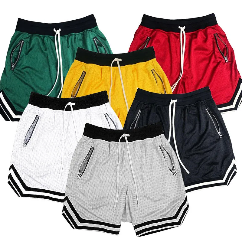 Hiphop Casual Sports Shorts Zomer Joggers Mannen Zipper Pocket Elastische Taille Shorts Boxer Snelle Fitness Sweatpants