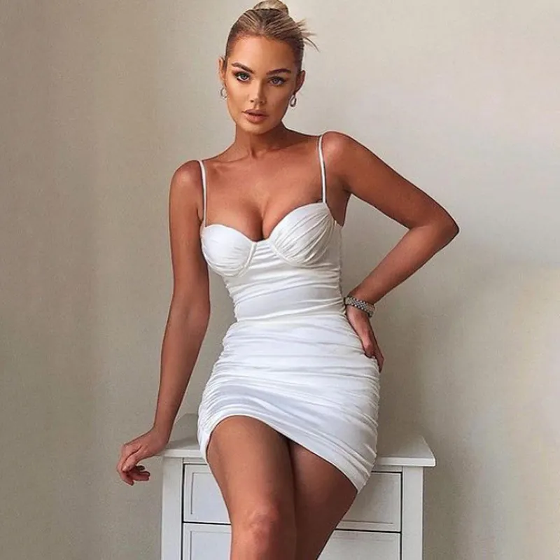 White Strapless Bodycon Dress: Womens Draped... From Dou003, $16.48 In Bulk  | DHgate.Com