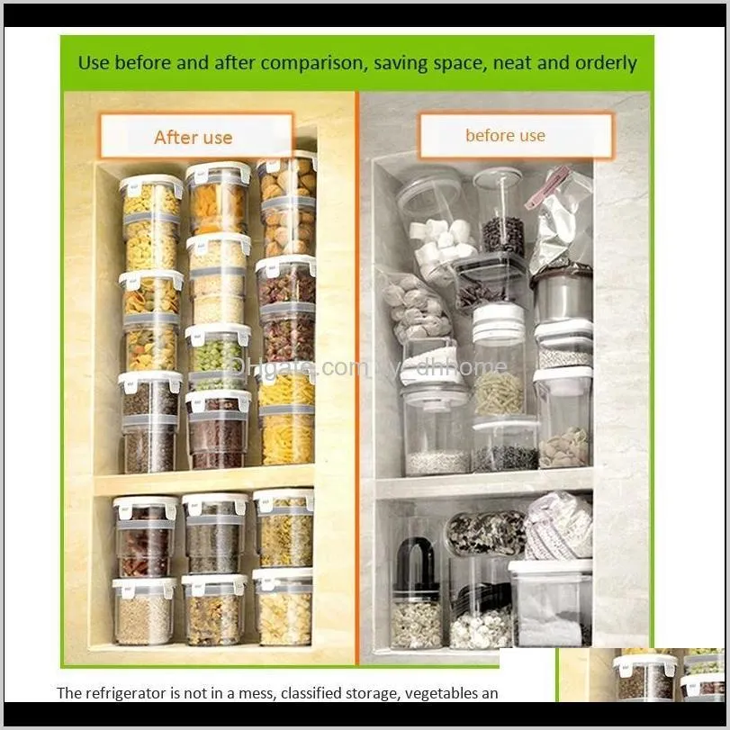 2pcs airtight storage container set - retractable kitchen & pantry organization containers keep  storage box