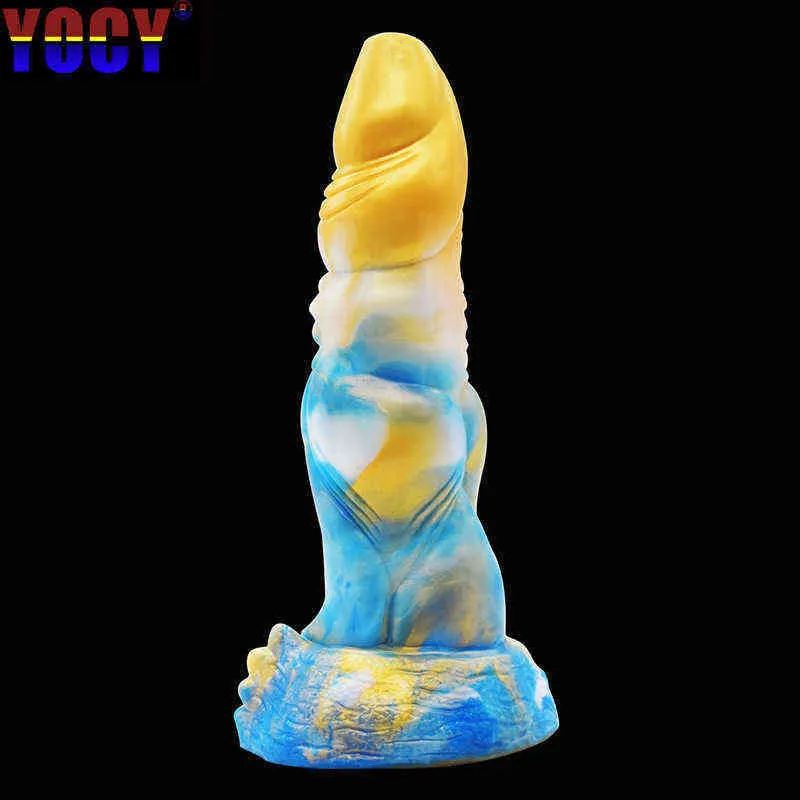 NXY Anal jouets nouvelle couleur Silicone pénis mari et femme adulte amusant grand Animal masturbateur produits sexuels 0314