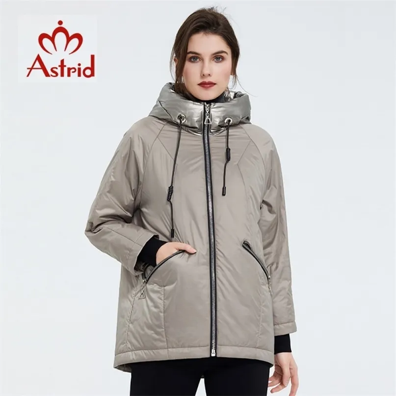 Astrid arrival Spring Young fashion Short women coat high quality female Outwear Casual Jacket Hooded Thin AM-9343 210923