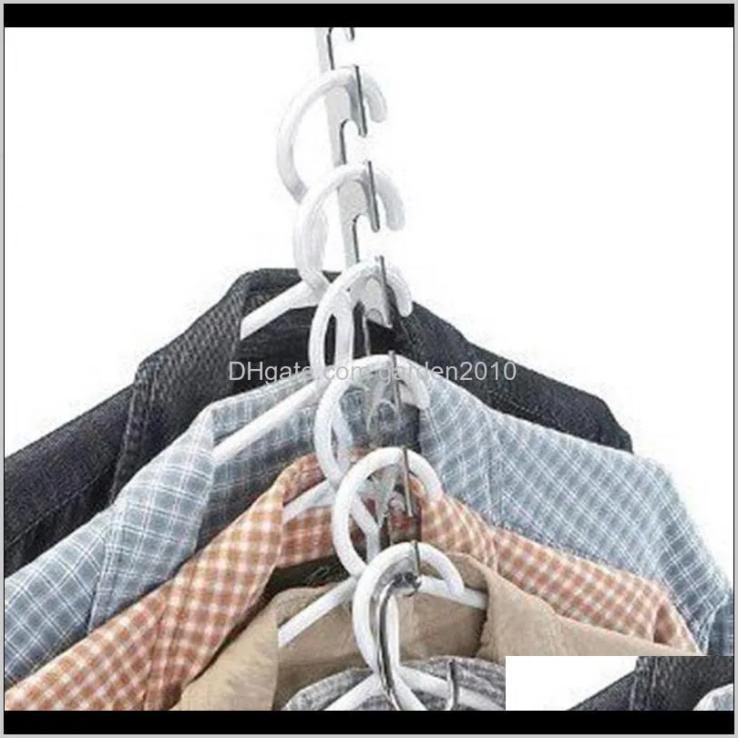 2/4/6/8/10pcs magic clothes hangers hanging chain metal cloth closet hanger shirts tidy save space organizer hangers for clothes