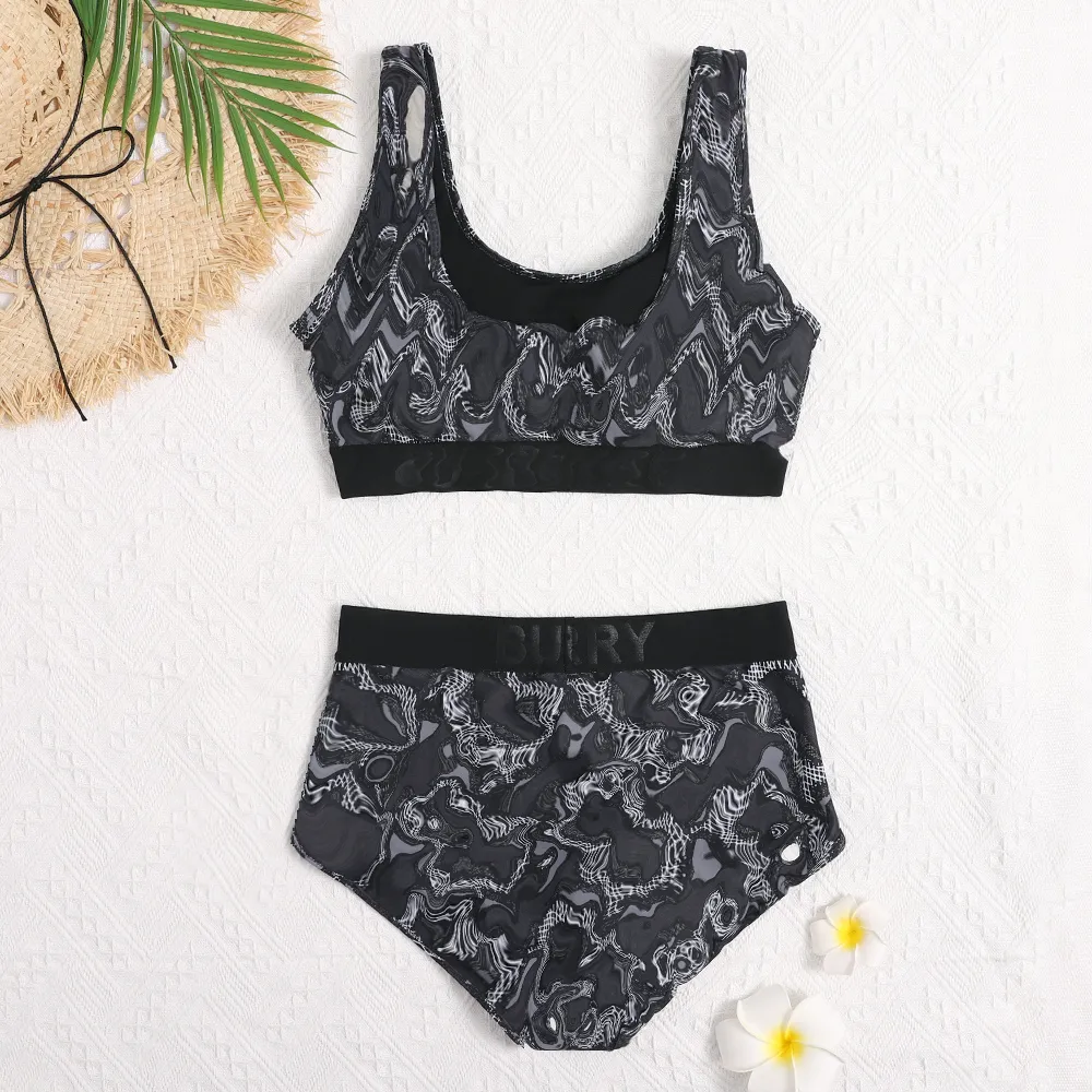 Designer One Piece Swimsuit Set For Women Sexy Textile Dissolving Swim