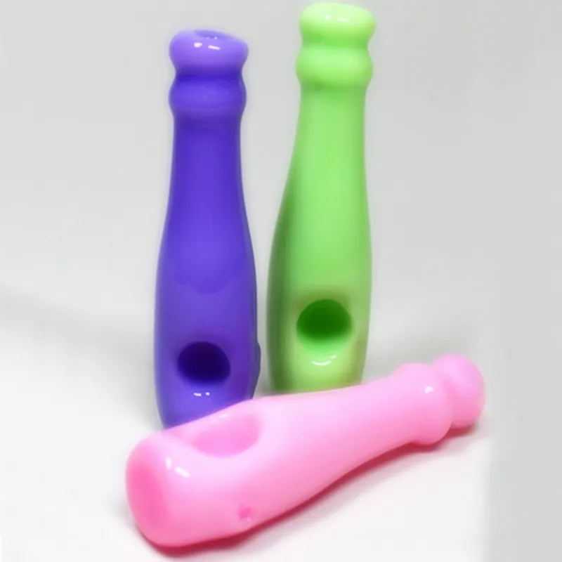 Cool USA Colorful Pipes Pyrex Thick Glass Dry Herb Tobacco Handmade Handpipes Portable Oil Rigs Innovative Design Baseball Bat Ball Smoking Holder DHL Free