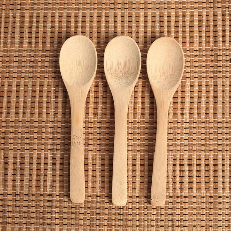 12,8 cm / 5 pouces cuillère en bois vaisselle écologique cuillère en bambou café miel thé soupe cuillère cuillère à café agitateur ustensile de cuisine outil RRE12648