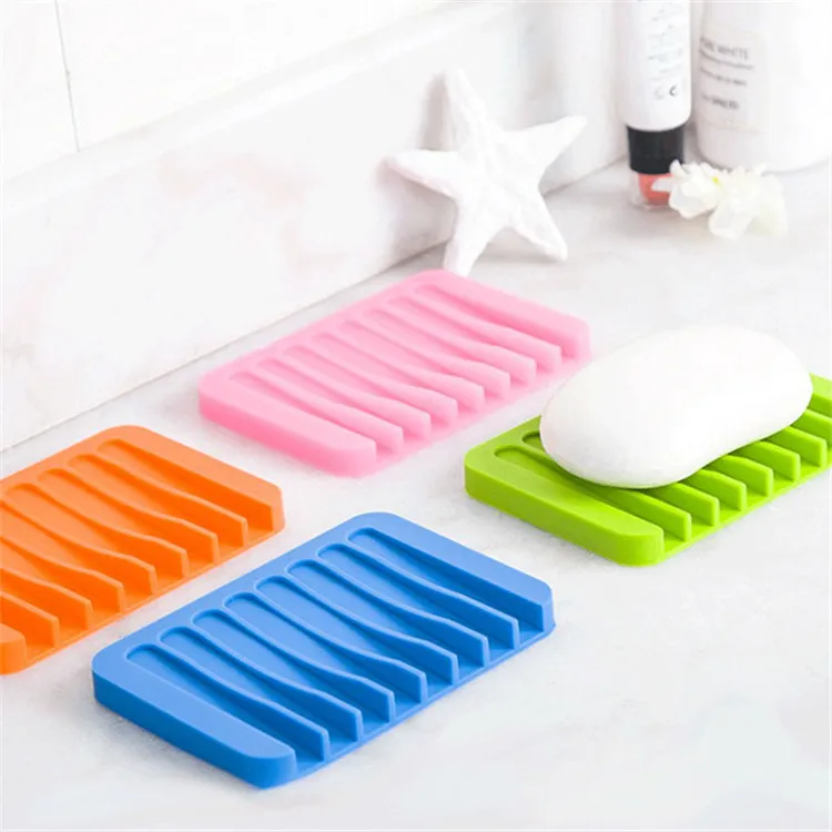 Silikonowe potrawy mydła elastyczne przeciwnikowe mydło talerz wyciekający przecieka