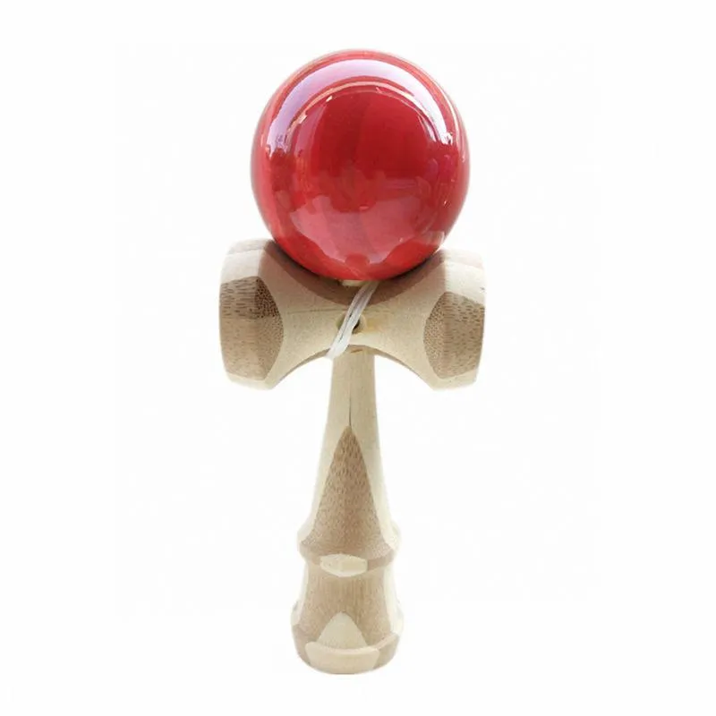Accessories The Kendama For All Kinds Of Fun Red/Bamboo Solid Bamboo Wood - A Tool To Create Better Hand And Eye Coordination