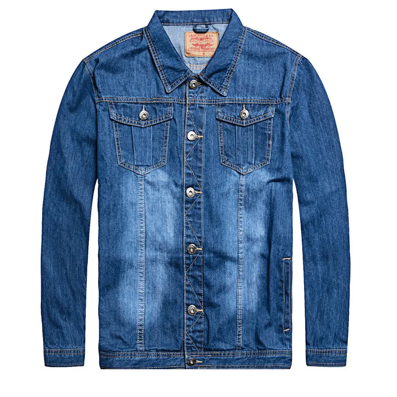 Denim jacka män överdimensionerade 6xl 7xl mode design vår stor storlek kläder avslappnad kappa man jean jacka män denim jackor 210518