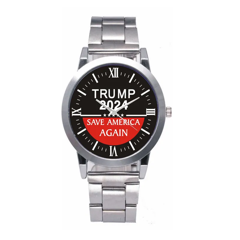 Trump 2024 Wrist Watches 5 Styles Party Favor Trumps Strap Watch Retro Letter Printed Men Quartz Watchess