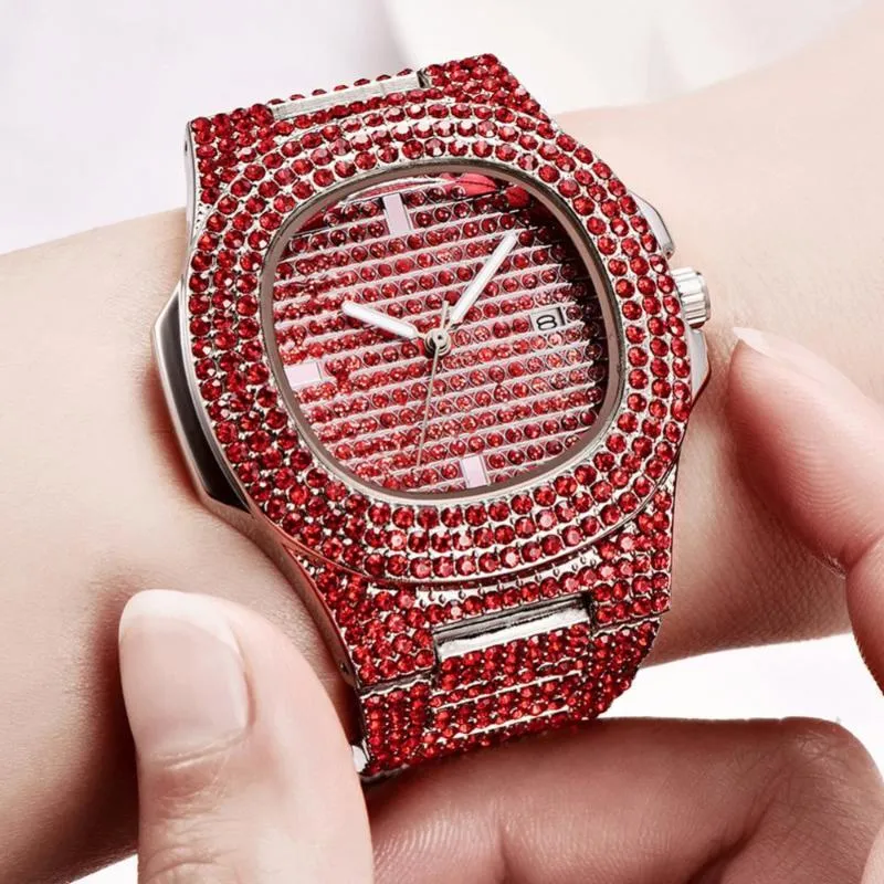 Unisex Iced Out Diamond Steel Hip Hop Watch, Top Gold Clock, Relogio  Feminino, Gifts Wristwatches