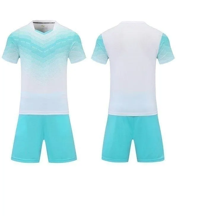 Blanko-Fußballtrikot, Uniform, personalisierte Team-Shirts mit Shorts, aufgedrucktem Design, Name und Nummer 12638