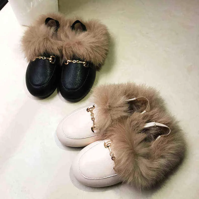 Winter Princess Fur Slides For Baby Girls Fashionable Toddler Dress Flats For Warm Outdoor Wear Slip On Baby Girl Shoes From Kong06 22.59 DHgate.Com