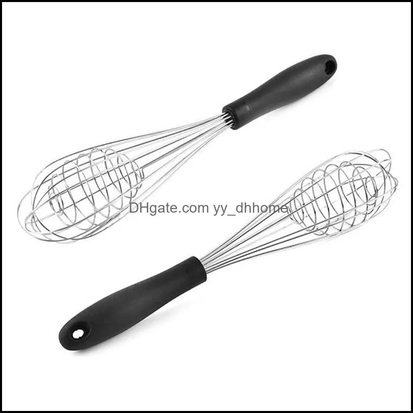 Balloon Egg Beater Manual Stainless Steel Wire Whisk Spring Coil Mixer Cooking Foamer Cook Blender Kitchen Tools JK1911