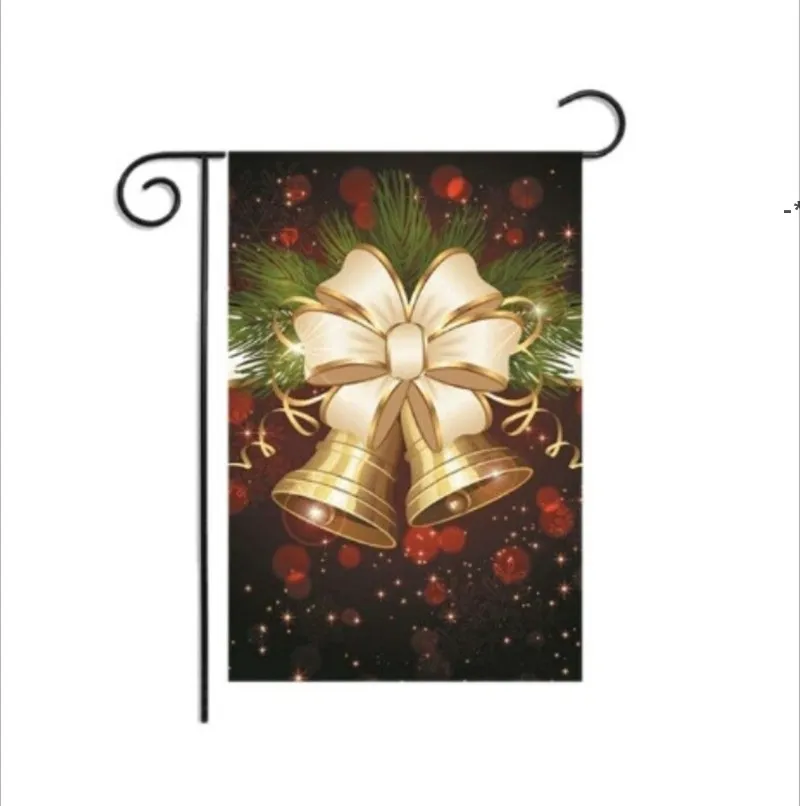 Natale appeso bandiera lino Babbo Natale porta banner Buon Natale ornamento esterno Decorazioni natalizie per la casa regalo di Natale JJE10204