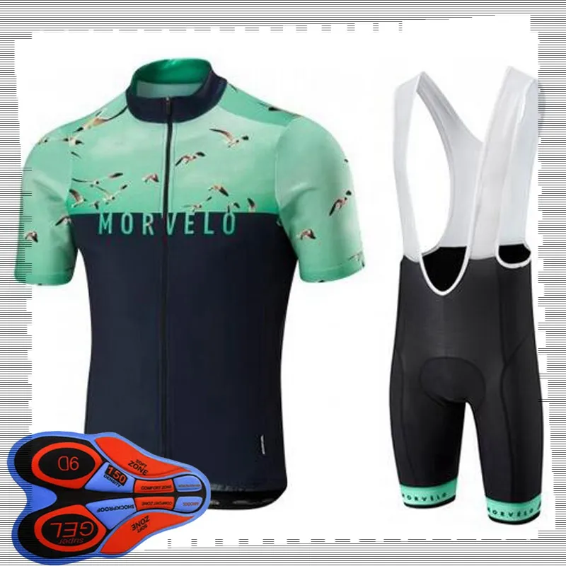 Pro Team Morvelo Cycling Kurzarmtrikot (Trägerhose) Shorts-Sets Herren Sommer atmungsaktive Rennradbekleidung MTB-Fahrrad-Outfits Sportuniform Y21041567