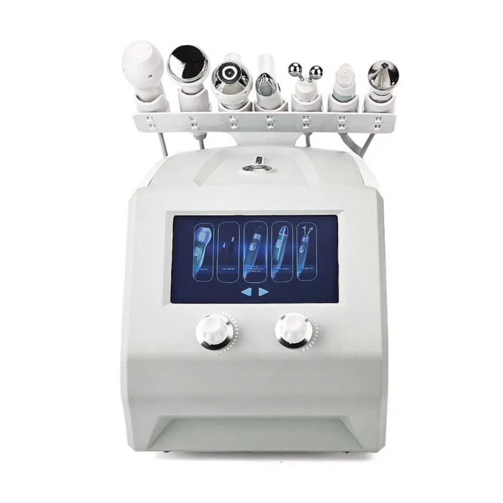 Nouveau produit 8 en 1 peau à bulles d'oxygène instrument de beauté complet appareil de massage du visage Micro Dermabrasion Machine