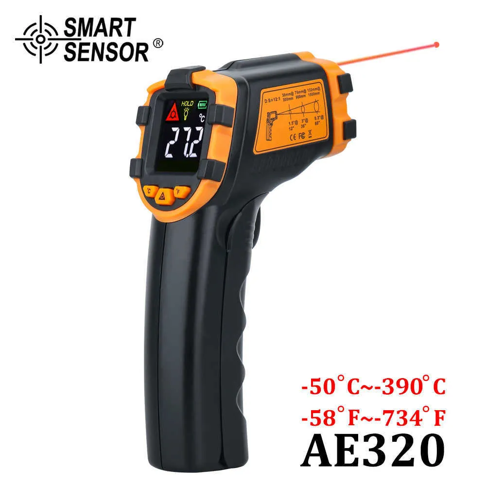 الرقمية ترمومتر الأشعة تحت الحمراء عدم الاتصال الليزر termometer IR LCD عرض درجة الحرارة متر بايرومتر أدوات درجة الحرارة 210719