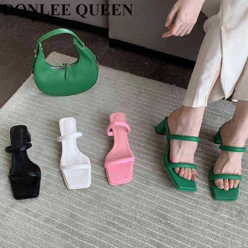 Tofflor Marca de Salto Baixo Chinelos Das Mulheres Deslizamento Em Slides MODA FAIXA ESTREITA SANDLIAS VERO SAPATOS CASUAIS Praia Chinelo 220307