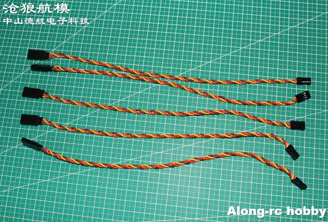 5pcs 30cm ESC Signal Sevro Extend Wire Plug Servos Extend Cable 60 core for RC Airplane Hobby Plane Models Link Spare Part