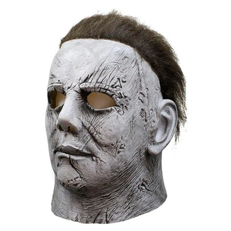 Party Masks RCtown Movie Halloween Horror II Michael Myers Mask Realistic Adult Latex Prop Cosplay Headgear Scary Masquerade Toy