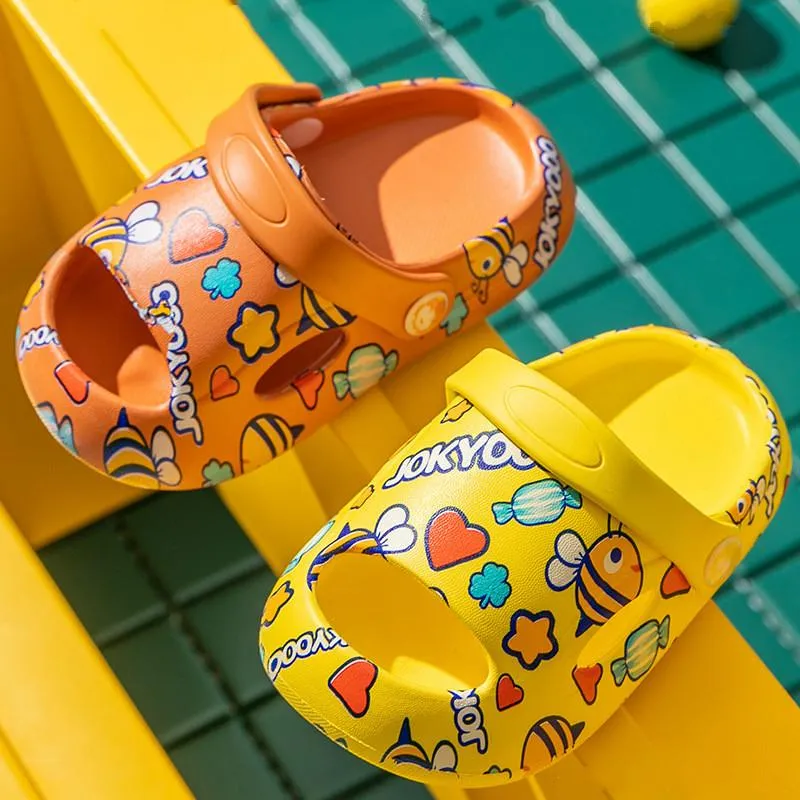 Sandały Dzieci Hole Buty Chłopcy Cute Cartoon Little Bee Baby Toddler Kapcie Dziewczyny Letnia Wodoodporna Plaża