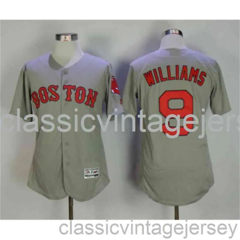 Broderi Ted Williams American Baseball Famous Jersey Sydd män kvinnor ungdomsbaseballtröja storlek XS-6XL