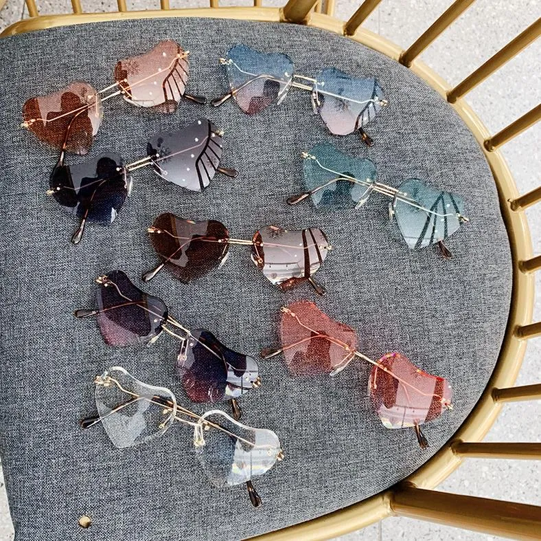 Kids Heart Sunglasses Cute Frameless Children's Sun Glasses, Designer  Fashion Eyewear for Boys Girls Styles!