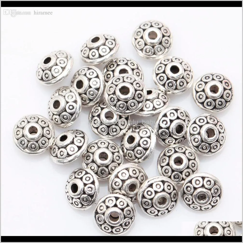 wholesale-3 colors 100pcs mixed tibetan silver spacer beads fashion diy beads for jewelry making bracelet