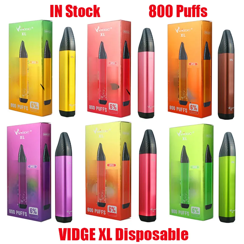 Oryginalny Zestaw Urządzenie Podorientami WIdge XL E-Paperostes 800 Puffs 500mAh Bateria 3ml przedpełniony pods wkładów Vape Stick Pen vs Puff Bar Plus XXL 100% autentyczne