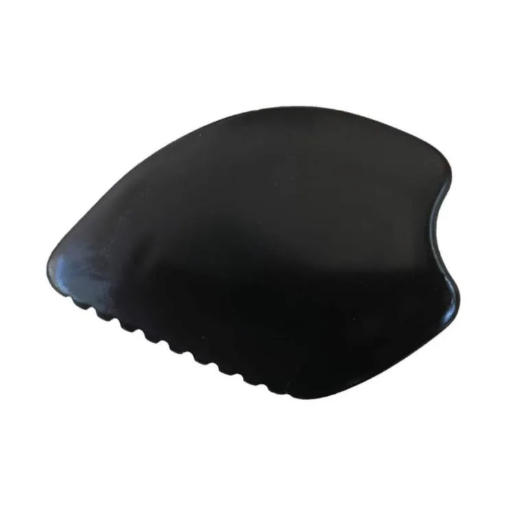 Mas Stones Rocks Natural Black Bian Stone Guasha Board Scraper For Face Neck Back Body Pressure Therapy Tools