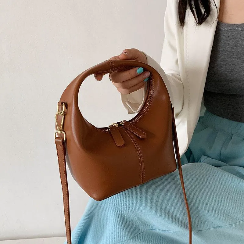 Sacs à bandoulière en cuir pour femmes, pochette Vintage de Style français, petits sacs à main à la mode pour dames, 2021