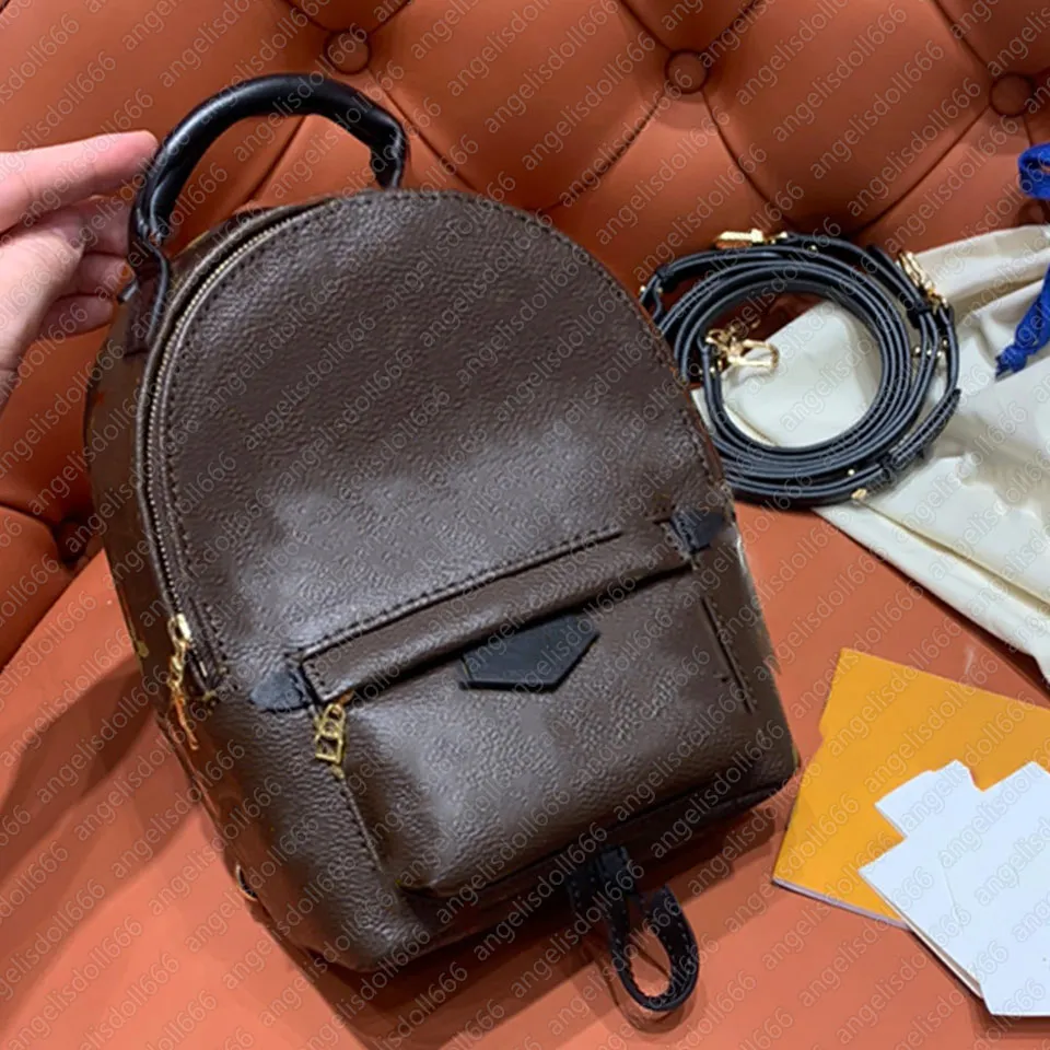 Luxury Designer Mini Away Backpack With Brown Flower Letters Print