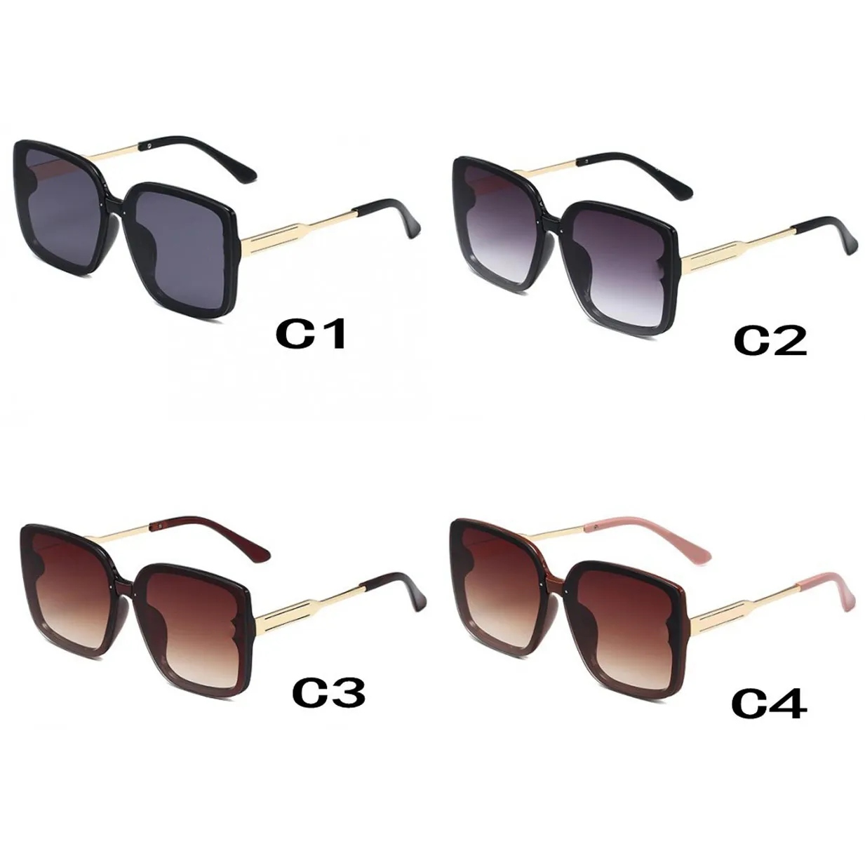 Modish 운전 여성 선글라스 패션 선글래스 남성용 태양 안경 음영 검은 색 어두운 렌즈 고글 4 색 안티 눈부심 표준 안경