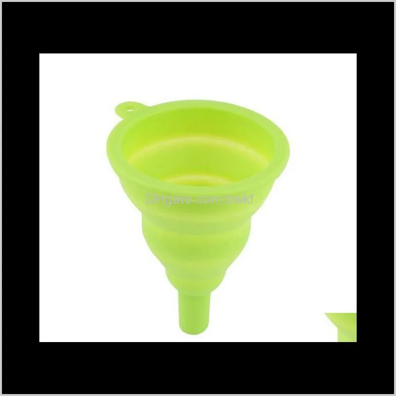 protable mini silicone foldable funnels collapsible style funnel hopper kitchen cozinha cooking tools accessories gadgets sz602