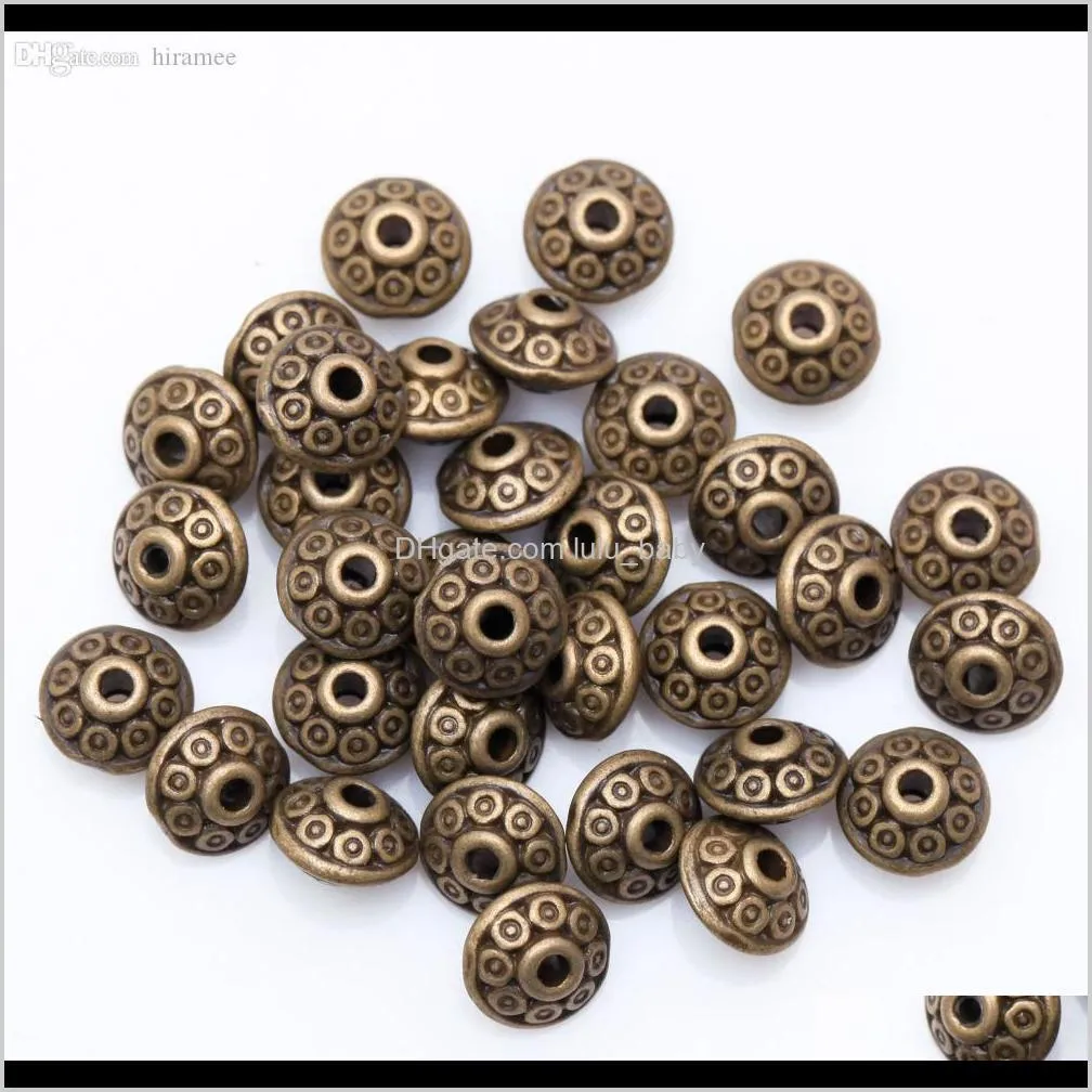 wholesale-3 colors 100pcs mixed tibetan silver spacer beads fashion diy beads for jewelry making bracelet