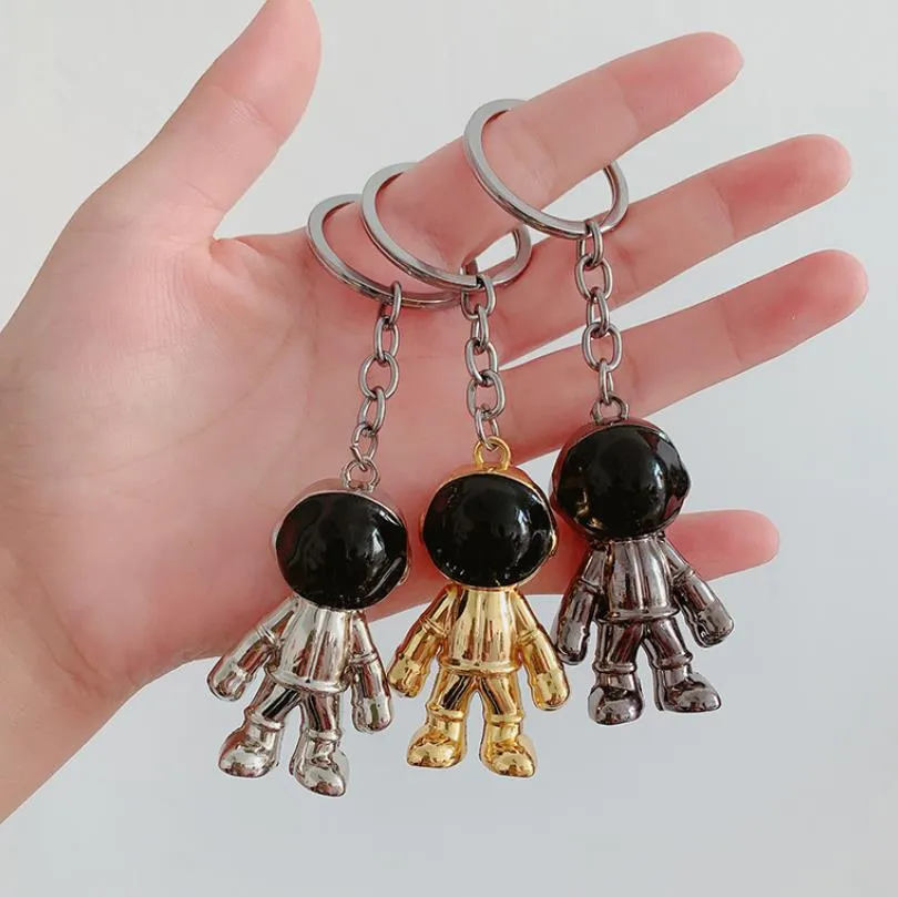 Portachiavi Con Ciondolo Astronauta E Robot Spaziale In Acciaio Inossidabile, Regalo Originale Per Lui E Lei, 10x3 Cm - 3