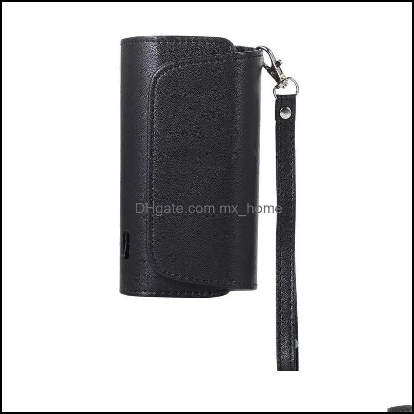New Electronic Protective Case Cover Holder Carrying Storage Box Lanyard Leather Case Portable Electronic Cigarette Case VT1408