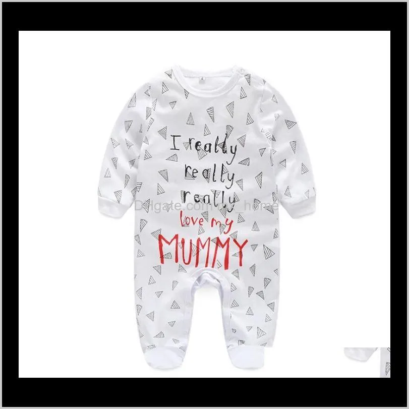 high quality fashion 2020 new baby clothes set cute 100% cotton newborn infant baby boys and girls letter romper