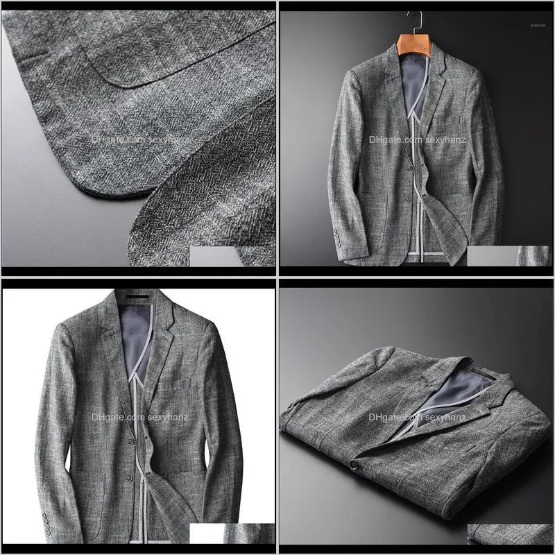 minglu men casual linen suit summer thin plus size 4xl slim fit grey blazer man cotton and linen male suit brand clothing1