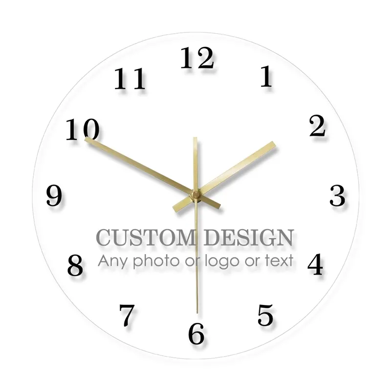 Horloge murale avec nom de société, conception de commande personnalisée, vos produits, Reloj Pared Saat 210401