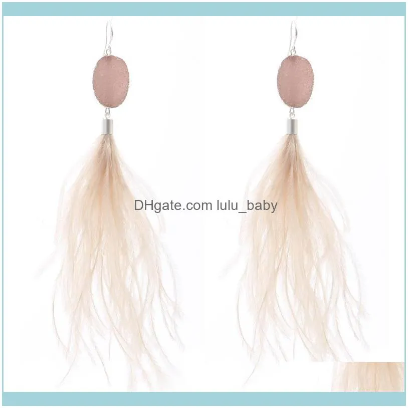 Dangle & Chandelier ELEGACNCE11 Luxury Design Feather Earrings Women Costume Crystal Peadant Statement For Christmas Gift1