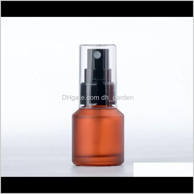 15ml 30ml 60ml 100m amber glass bottle protable lotion spray pump container empty refillable travel cosmetic lotion cream shampoo bottles