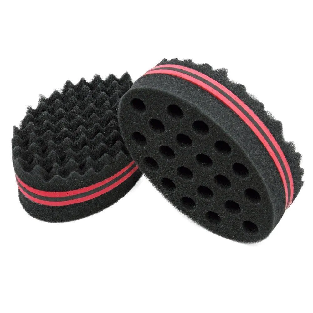 Double Wave Magic Hair Twist Sponge Dreads Twisting Locks Dreadlocks Curl Brush Sponge Twist Coil Wave Barber Tool