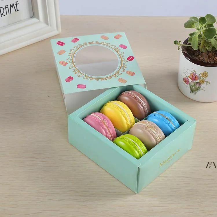 6 Fächer Macaron-Geschenkpapier für Hochzeit, Party, Pralinen, Kekse, Verpackungsbox LLA10586