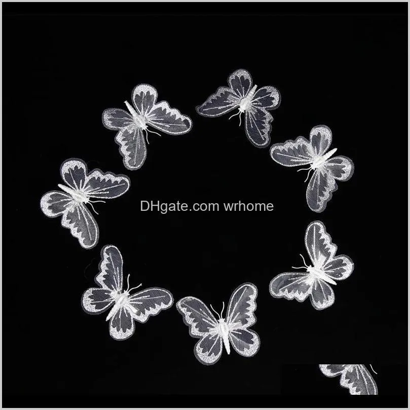 12PCS 3D Sequins Butterfly Hair Clips For Christmas Tree Headband Artificial Flowers Wedding Bride Ornaments Jewelry DIY Decor1