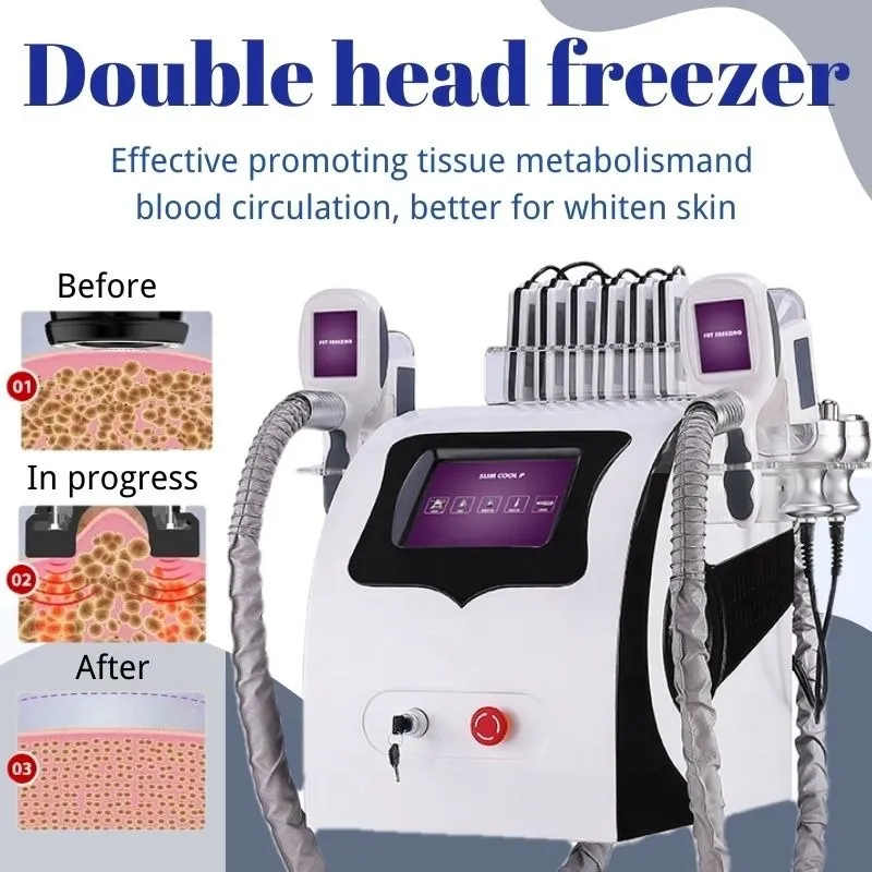 Högkvalitativ professionell Cryo Temperaturterapi Fat Frys Maskin Kavitation RF Lipo Laser Slimming Machine Lossa vikt vid försäljning