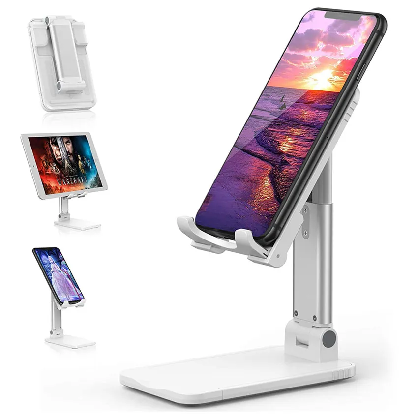 Cellphone Holder, Angle Height Adjustable Table Stand for Desk, Compatible with all Mobile Phones, iPad, Kindle, etc.