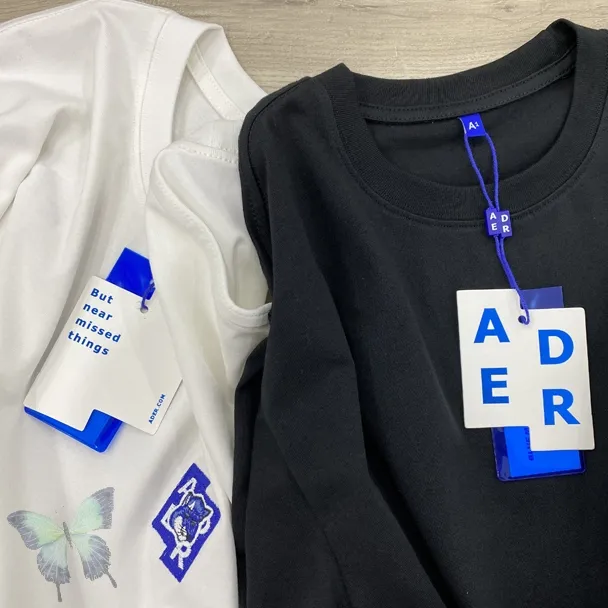 ADERエラーカジュアルTシャツ刺繍男性女性高品質Adererror