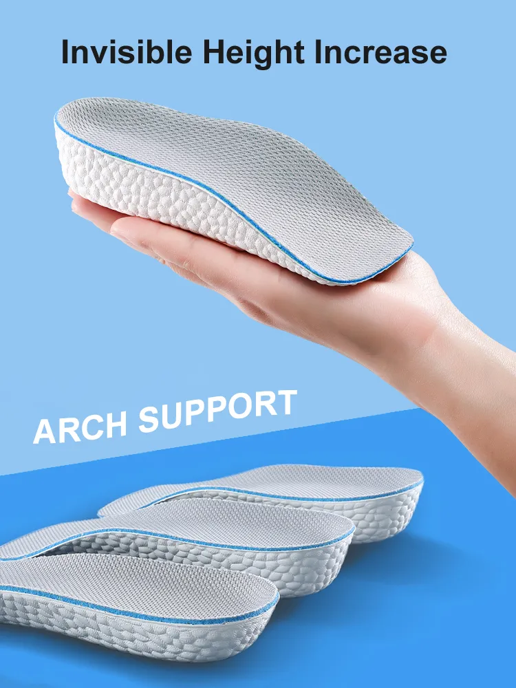 Solette per l'aumento dell'altezza del supporto dell'arco Sollevamento elastico morbido leggero per uomini Scarpe da donna Pads 1.5CM 2.5CM 3.5CM Sollevamento elevato