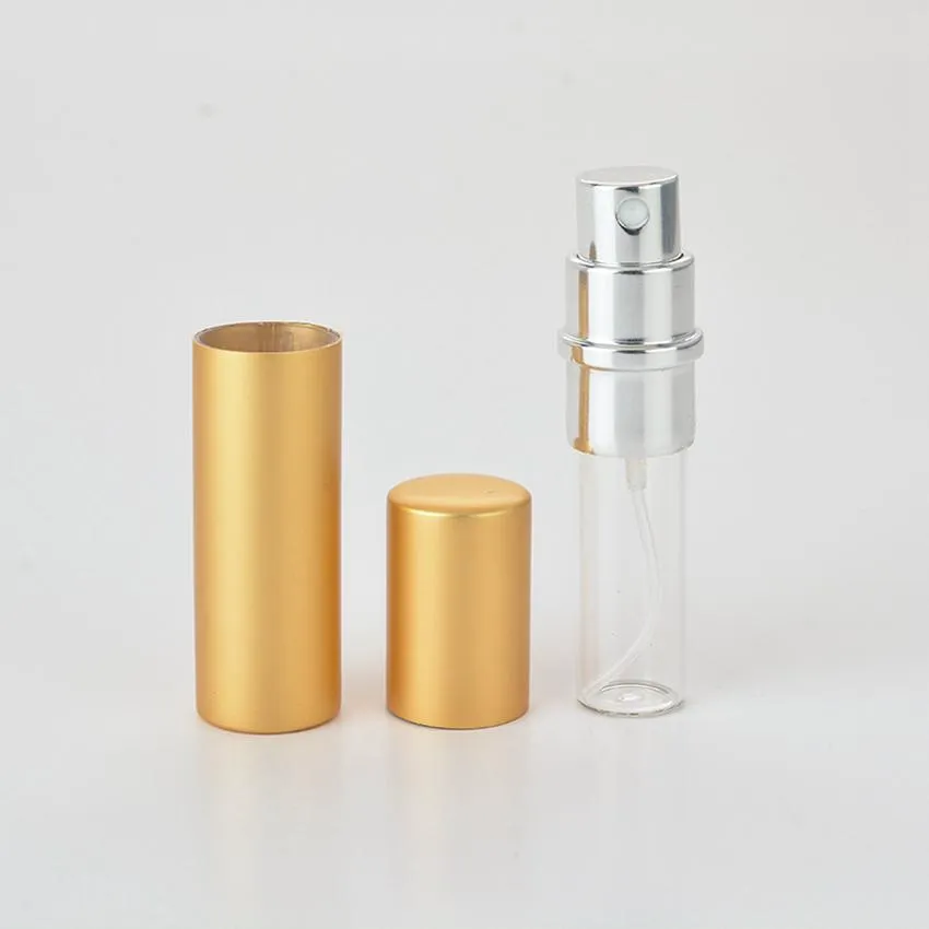 Party supplies 5ml spray perfume bottle portable metal case mini perfumes sub-bottling compact atomizer scent travel refillable cosmetic bottles